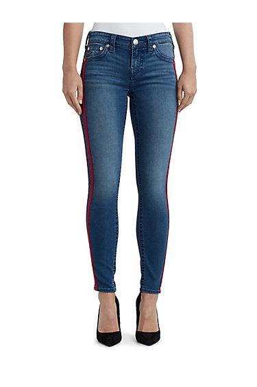 Women's Super Skinny Fit Red Tape Ankle Jean | Positive Vibes | Size 24 | True Religion