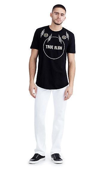 Ricky Straight Mens Jean | Optic Stone | Size 28 | True Religion