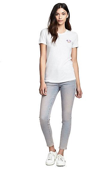 Halle Mid Rise Super Skinny Womens Jean | Purple | Size 23 | True Religion