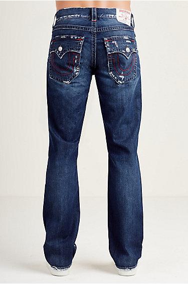 True Religion Straight Flap Red Stitch Mens Jean - Cool Mode