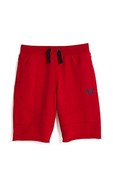 Kids Sweat Short | Bright Red | Size Small | True Religion