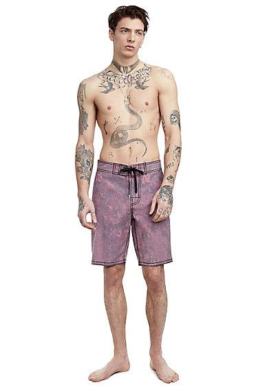 Mens Boardwalk Swim Short | Red | Size 28 | True Religion