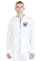 World Active Zip Up Mens Hoodie | White | Size Medium | True Religion