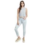 Womens Tie Back Cropped Tank Top | Heather Grey | Size Small | True Religion