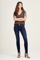 Halle Cable Stitch Super Skinny Womens Jean | Everblue | Size 25 | True Religion