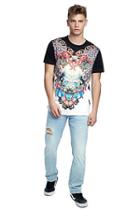 Mens Desert Oasis Step Hem Graphic Tee | Black | Size X Small | True Religion