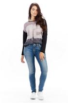 Mix Media Dolman Womens Tee | Black | Size X Small | True Religion