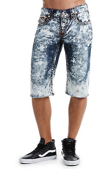 Men's Straight Fit Big T Cutoff Short | Electric Storm | Size 32 | True Religion
