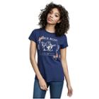 Women's Floral Buddha Crew Tee | Navy | Size Small | True Religion