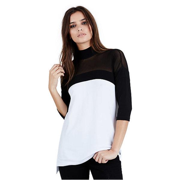 Womens Mesh Top | Black/white | Size X Small | True Religion