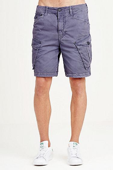 True Religion Patch Pocket Cargo Mens Short - Indigo
