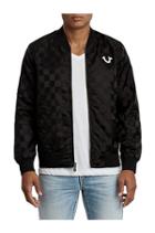 Men's Checkered Buddha Brand Nylon Jacket | Black/black | Size Medium | True Religion
