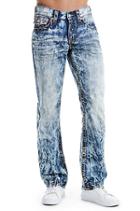Men's Straight Fit Old Multi Big T Jean | Moving Water | Size 36 | True Religion