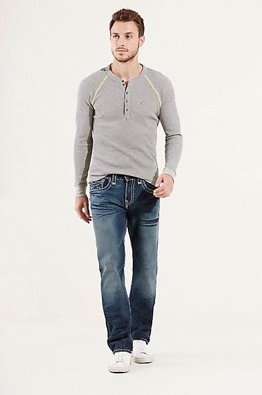 True Religion Ricky Straight Super T Mens Jean - Day Shadows