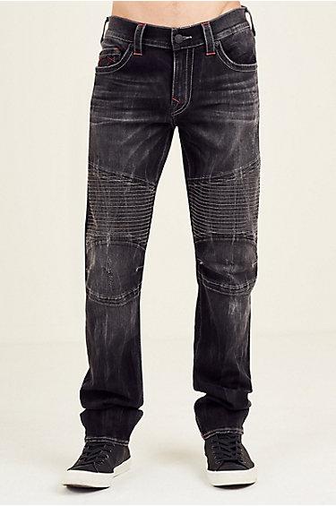 Skinny Moto Mens Jean | Black | Size 33 | True Religion