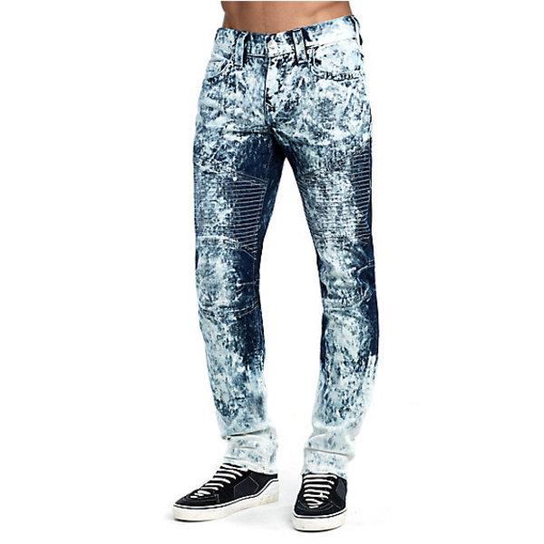 Men's Skinny Fit Moto Jean | Electric Storm | Size 32 | True Religion