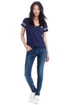 Super Skinny Big T Gold Womens Jean | Dusty Bridge Blue | Size 28 | True Religion