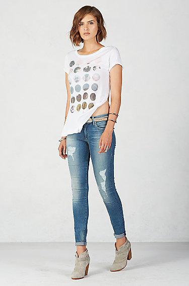 True Religion Halle Super Skinny Womens Jean - Dusty Bleachers