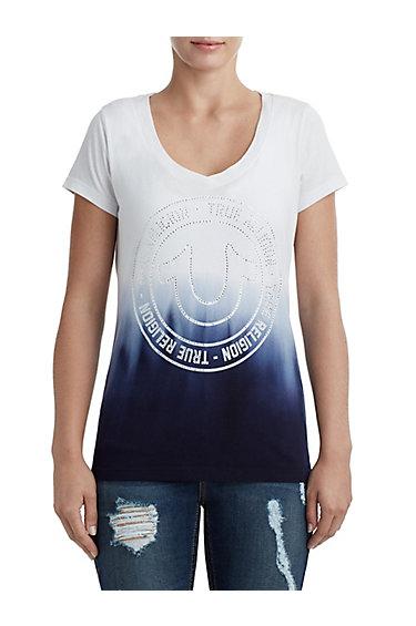 Tr Horse Shoe Rnd V Tee | Navy | Size Xx Small | True Religion
