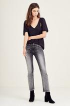 Sara Cigarette Cropped Womens Jean | Eternal Grey | Size 26 | True Religion