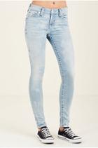 Women's Super Skinny Fit Big T Jeans | Shoreline Light Blue | Size 23 | True Religion