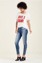 Halle Super Skinny Grommet Womens Jean | Twisted Rhythm | Size 26 | True Religion