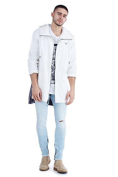 Mens Parka Jacket | White  | Size Small | True Religion