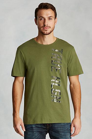True Religion Hand Picked On The Rail Mens Tee - Olive Camo