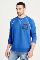 True Religion Pullover Crewneck Mens Sweatshirt - Cobalt