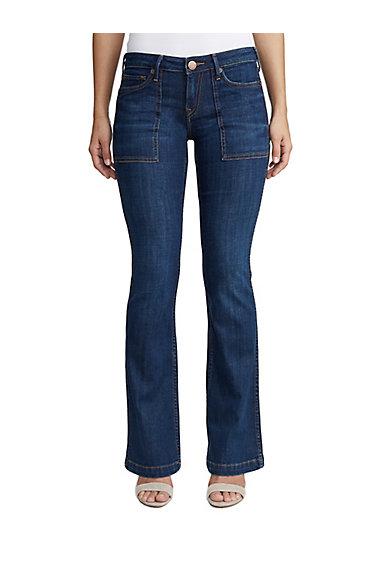 Nikki Utility Flare Womens Jean | Moody River | Size 24 | True Religion