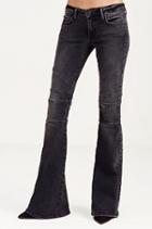 True Religion Karlie Low Rise Bell Bottom Moto Womens Jean