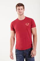 True Religion Double Puff Mens Tee - Cranberry