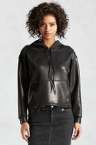 True Religion Joan Smalls Coated Womens Hoodie - Black