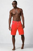 True Religion Ricky Big T Mens Boardshort - Red