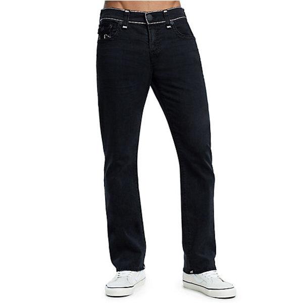 Void Tactics Mens Super T Ricky Straight Jean W/ Flap | Faded Black | Size 29 | True Religion