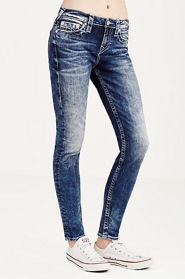 True Religion Hand Picked Super Skinny Womens Jean - Mystique Dream