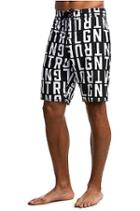 Mens Boardwalk Swim Shorts | Black | Size 28 | True Religion