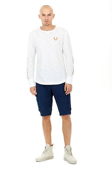Mens Cargo Field Short | Blue | Size 28 | True Religion