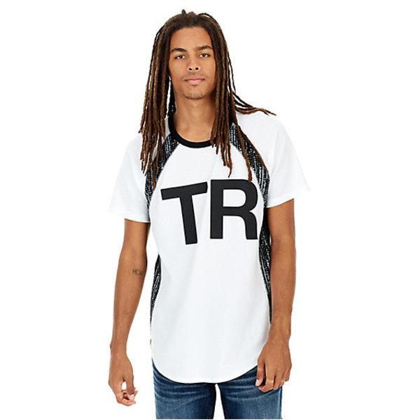 Mens Digital Tr Raglan Tee | White | Size X Small | True Religion