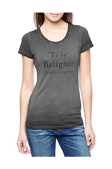 True Religion True Religion Crew Neck Womens Tee - Jet Black