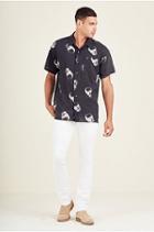 Skull Button Down Mens Shirt | Black | Size X Large | True Religion