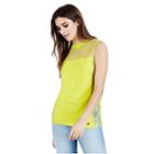 Mesh Panel Muscle Womens Tank Top | Green | Size X Small | True Religion