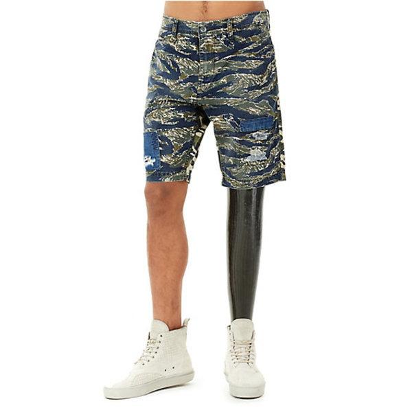 Mens Mixed Camo Logan Slim Short | Mix Territory | Size 29 | True Religion