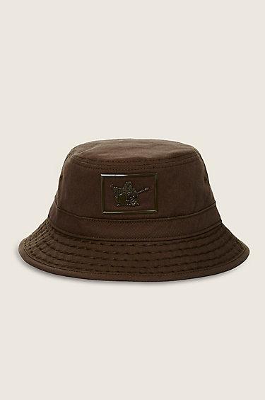 True Religion Shiny Buddha Bucket Hat - Faded Olive