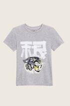 Tiger Toddler/little Kids Tee | Heather Grey | Size 7 | True Religion
