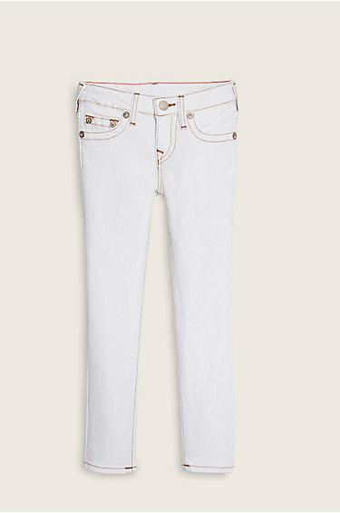 True Religion Casey Skinny Stretch Kids Jean - White