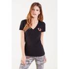 Double Puff Womens Tee | Black | Size X Small | True Religion