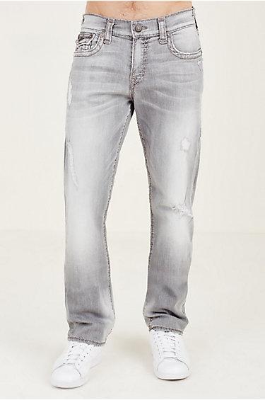True Religion Ricky Straight Super T Mens Jean - Worn Slate