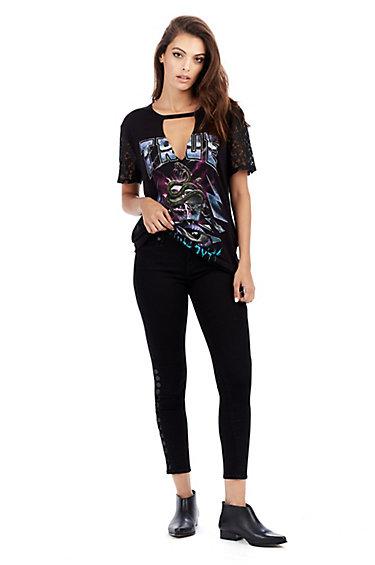 Halle Super Skinny Womens Jean | Black  | Size 23 | True Religion