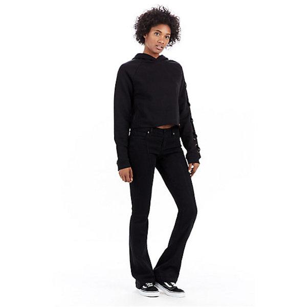 Laceup Raglan Womens Hoodie | Black | Size Small | True Religion